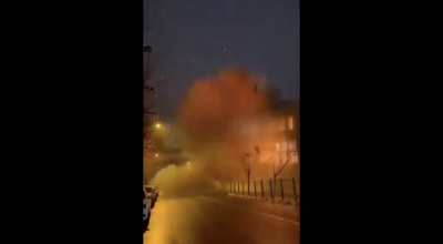 فيديو مولد بالذكاء الاصطناعي لقصف وزارة جيش الاحتلال