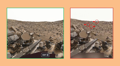 زائف: هذه اللقطات معدلة رقميا ولم تُعلن ناسا عن وجود هياكل مصنوعة على كوكب المريخ