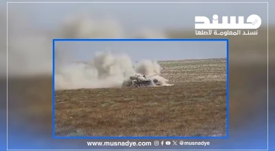 فيديو لكاسحة ألغام من سوريا وليس من الجوف
