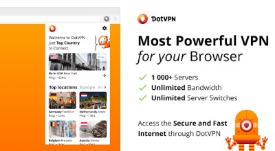 أداة DotVPN.. لفتح المواقع المحجوبة بسهولة وسرعة وأمان