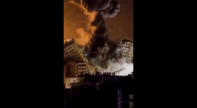 انتشار فيديو لبرج في غزة مع الادعاء أنه في تل أبيب