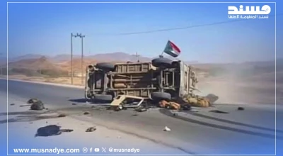 صورة قديمة لانقلاب مركبة عسكرية للانتقالي وليست ناتجة عن قصف جوي سعودي