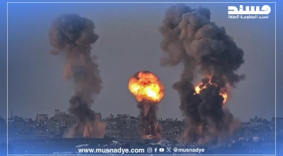 الصورة المتداولة ليست لقصف جوي سعودي على الضالع بل تعود لقصف استهدف غزة 2021