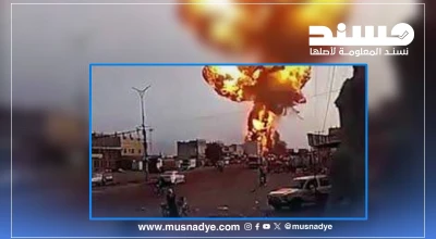 الفيديو يعود لانفجار محطة للمشتقات النفطية في باجل عام 2020 وليس لانفجارات حديثة في الحديدة