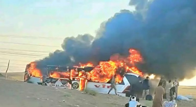 الصورة المتداولة لحادث سابق في مأرب عام 2024 وليست لحادث جديد