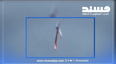 الفيديو يعود لإسقاط طائرة مسيّرة في السودان وليس في محافظة حجة
