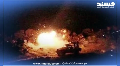 الصورة قديمة وليست لقصف حوثي تعرضت له الضالع أمس بالتزامن مع قصف طيران التحالف