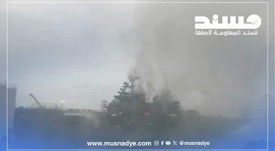 فيديو قديم لحرائق في سفينة حربية أمريكية وليس ناجمًا عن استهداف إيراني