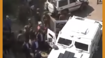 فيديو قديم وليس لزيارة الزبيدي جرحى القصف السعودي في الضالع