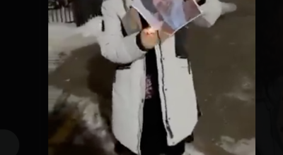 فيديو الفتاة التي تحرق صورة خامنئي ليس من إيران