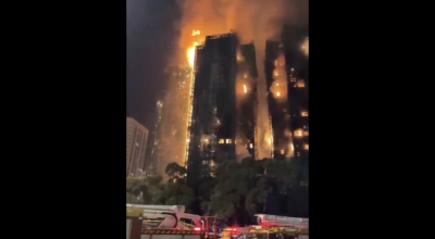 انتشار فيديو لحريق في هونغ كونغ مع الادعاء أنه في تل أبيب 