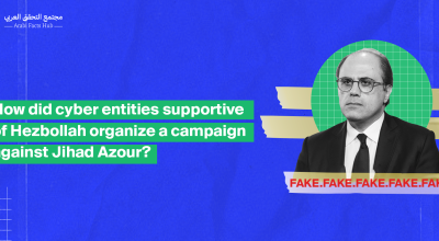 How did cyber entities supportive of Hezbollah organize a campaign against Jihad Azour?