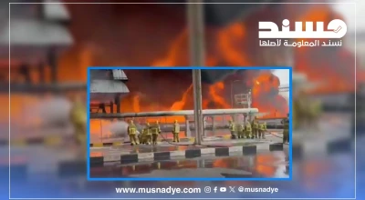 فيديو قديم وليس لاستهداف محطة حديثًا في مطار الكويت