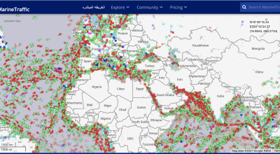 موقع marine traffic لتتبع حركة السفن حول العالم