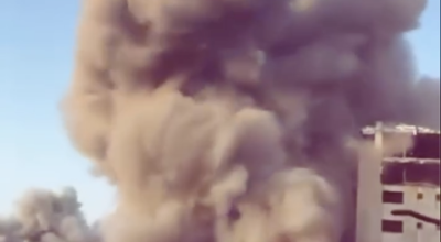 انتشار فيديو لقصف بناية في غزة مع الادعاء أنه في تل أبيب