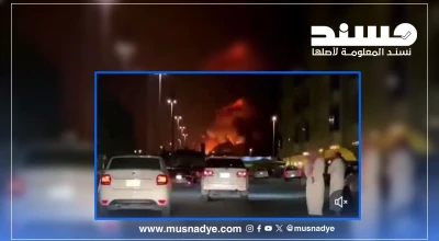 فيديو حريق زُعم أنه يوثق قصفًا صاروخيًا استهدف السعودية اليوم قديم