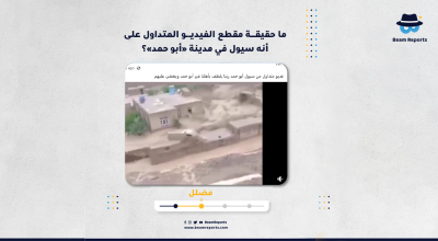 ما حقيقة مقطع الفيديو المتداول على أنه سيول في مدينة «أبو حمد»؟
