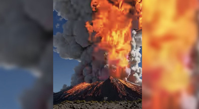 فيديو مولد بالذكاء الاصطناعي وليس للحظة ثوران بركان إثيوبيا