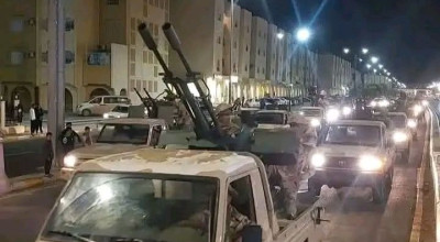 الصورة من مسير ليلي في سرت الليبية وليس من حضرموت
