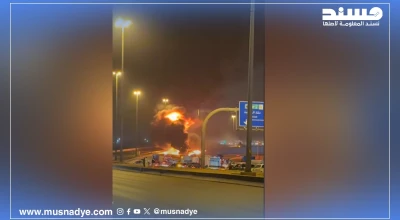فيديو قديم ويعود لحرائق في الرياض وليس لسقوط صاروخ ناتج عن الحرب الجارية