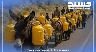 حقيقة صورة قافلة الحمير المتجهة لتعز؟ مولدة بالذكاء الأصطناعي