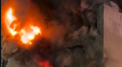 حقيقة احتراق مبنى الاستخبارات المركزية بتل أبيب بعد استهدافه