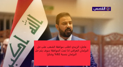 زائف.. لم يطالب علي الزيدي بتأييد شعبي لحل مجلس النواب العراقي!