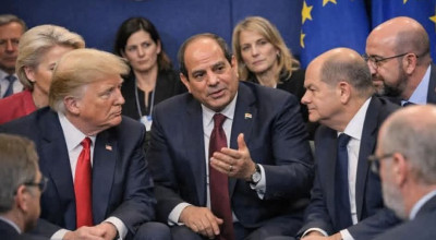 صورة السيسي وسط قادة العالم صُنعت بواسطة الذكاء الاصطناعي