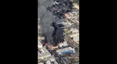 انتشار فيديو لحريق في كاليفورنيا وليس من تل أبيب 