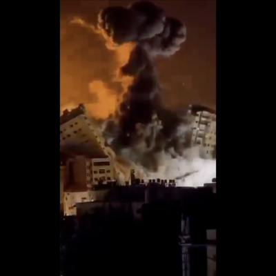 انتشار فيديو لبرج في غزة مع الادعاء أنه في تل أبيب