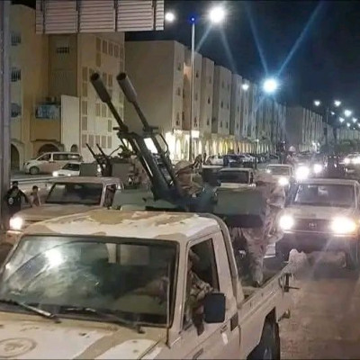 الصورة من مسير ليلي في سرت الليبية وليس من حضرموت