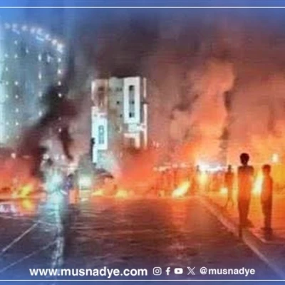 الصورة المنسوبة لاحتجاجات عدن اليوم قديمة، وتعود لاحتجاجات شهدتها مدينة المكلا في سبتمبر 2021.