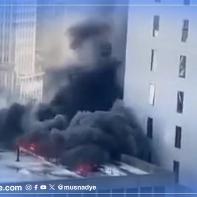فيديو حرائق من مانهاتن وليس من مبنى الأركان الإسرائيلية