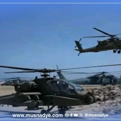صورة طائرات الأباتشي معدّلة بالذكاء الاصطناعي وتعود إلى عام 2018