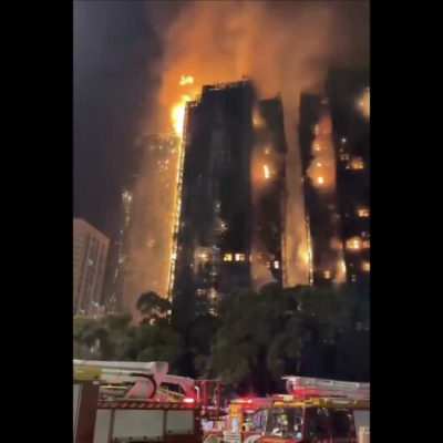 انتشار فيديو لحريق في هونغ كونغ مع الادعاء أنه في تل أبيب 