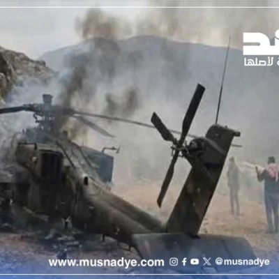 صورة مولدة بالذكاء الاصطناعي وليست لمروحية أسقطها الحرس الثوري أو حزب الله جنوب لبنان