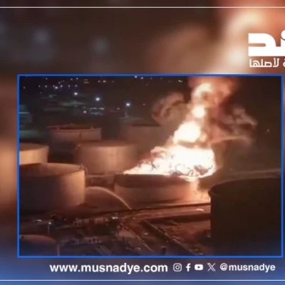 فيديو مضلل لحريق في مصفاة الزاوية الليبية يُتداول على أنه هجوم حوثي على مصفاة أرامكو في جازان