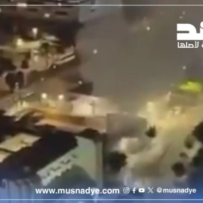 فيديو لانفجارات قديمة في تل أبيب وليست ناتجة عن القصف المتبادل حديثًا.