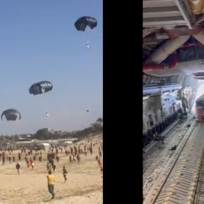 Two old videos being reposted as showing recent Emirati aid delivered to Gaza Strip