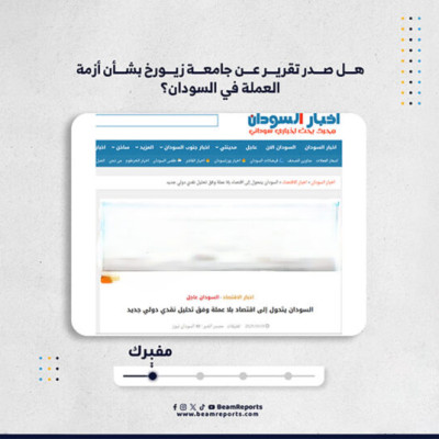 هل صدر تقرير عن جامعة زيورخ بشأن أزمة العملة في السودان؟