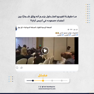 ما حقيقة الفيديو المتداول بزعم أنه يوثق شجارًا بين أعضاء «صمود» في أديس أبابا؟