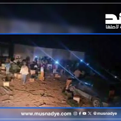 فيديو لنهب أسلحة وذخائر قديم وليس من معسكرات الطوارئ