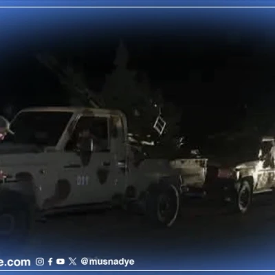 صورة لتعزيزات عسكرية للجيش السوري وليس لها صلة بأحداث اليمن