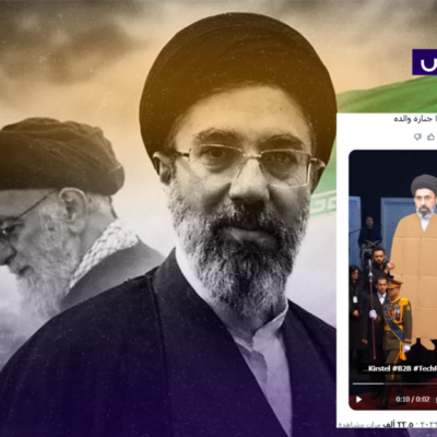 زائف: لا صحة لمقطع يُظهر مجسماً كرتونياً لمجتبى خامنئي في وداع جثمان والده!