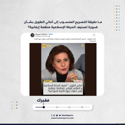 ما حقيقة التصريح المنسوب إلى أماني الطويل بشأن ضرورة تصنيف الحركة الإسلامية منظمة إرهابية؟