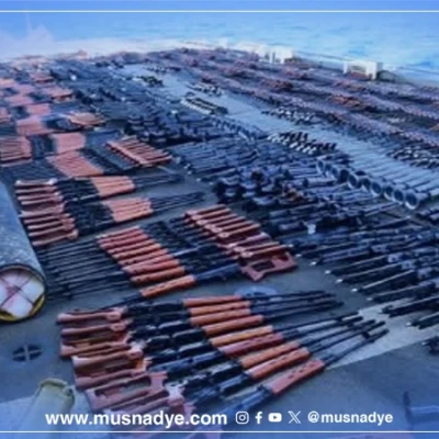 صورة الأسلحة التي أحبطتها قوات عسكرية في الساحل الغربي لليمن قديمة