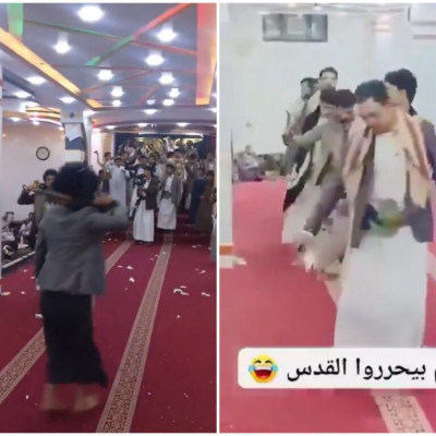 حقيقة الفيديوهات المتداولة حول رقص حوثيين “البَرَع” داخل أحد المساجد