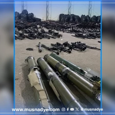 الصور المتداولة قديمة وتعود لعام 2020 ولا علاقة لها بضبط شحنة أسلحة حديثة