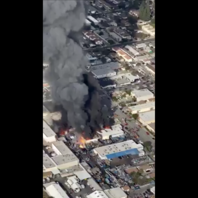 انتشار فيديو لحريق في كاليفورنيا وليس من تل أبيب 