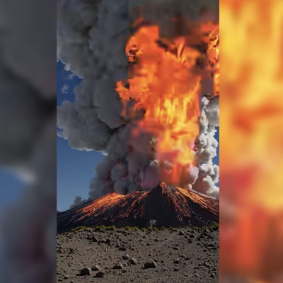 فيديو مولد بالذكاء الاصطناعي وليس للحظة ثوران بركان إثيوبيا